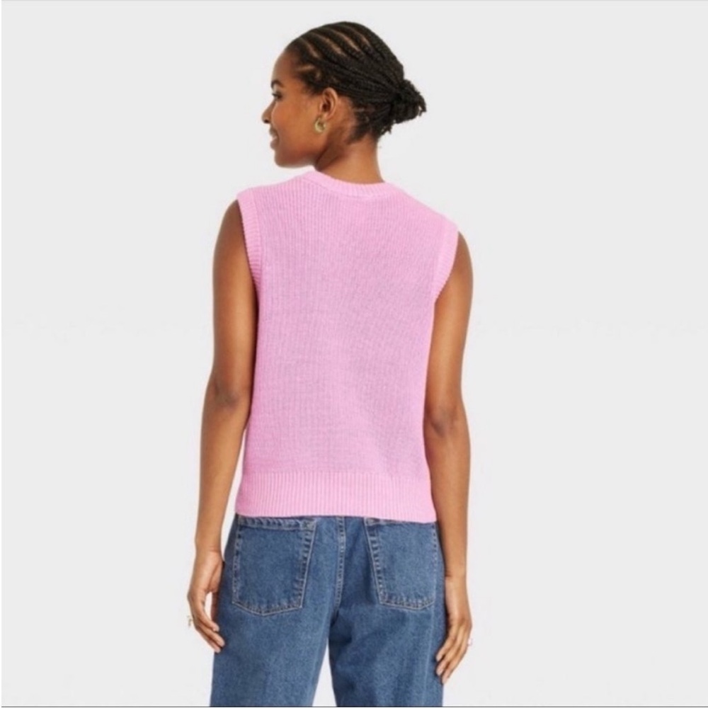 Hello Kitty Sweater Vest Kawaii Y2K Cute Girly Checkered Pink - Picture 7 of 8